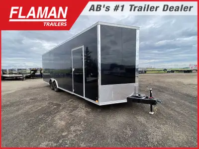 2026 Cross 8.5' x 26' Enclosed Wedge Nose Cargo Trailer Color: Black Overall Length: 30'-4in. Overal...