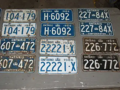 Vintage Ontario Licence Plates, View more