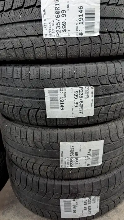 SET OF 4X P235/60R17 235/60/17 MICHELIN X ICE XI2 TAG # 19146 ** Please read details below ** MR. TI...