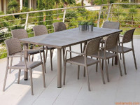 Nardi 9-piece Libeccio 87 in. x 40 in. Patio Dining Set