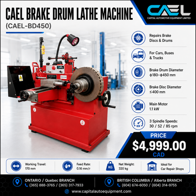 CAEL BD450 Brake Disc & Drum Lathe Professional Brake Resurfacing Machine for Auto Repair Shops The...