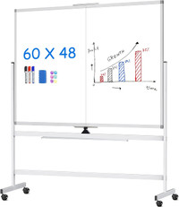 Large Rolling Whiteboard 60 x 48