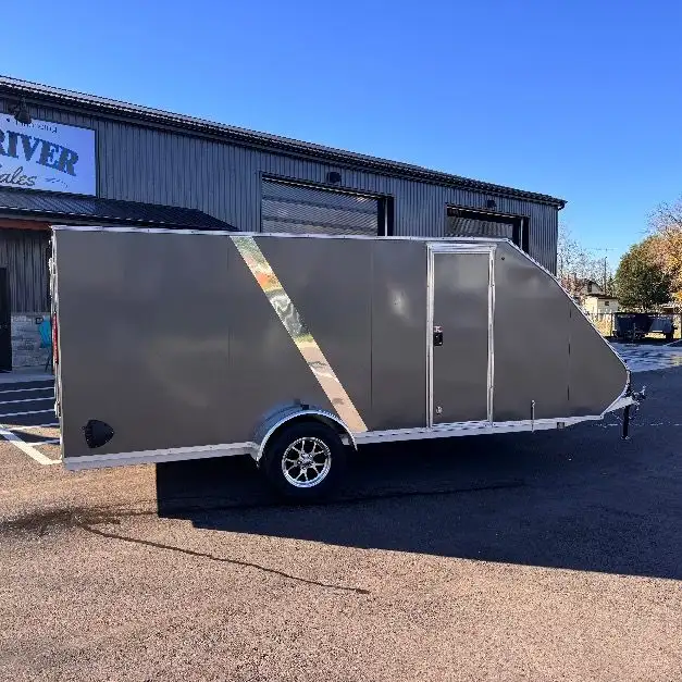 Aluminum 7x16 2 place Hybrid Snowmobile/2 ATV Trailer in Cargo & Utility Trailers in Brantford - Image 2