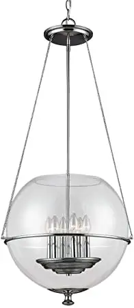 Sea Gull Havenwood 6 Light 21 inch Chrome Pendant Ceiling Light, View more