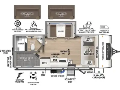 Welcome to Rock Island RV 19MDBLE Comfort & Adventure CombinedThe 19MDBLE features a folding Murphy-...
