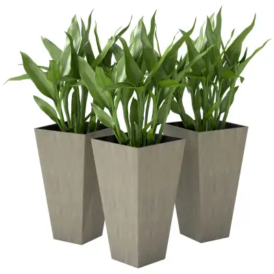 28" Tall Garden Plastic Planters, Outdoor and Indoor Flower Pots, View more