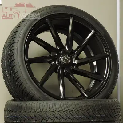 ARMED .38 CAL MATTE BLACK 18 INCH WHEELS! COMES WITH 225/40R18 ALL WEATHER TIRES Tires are BRAND - I...