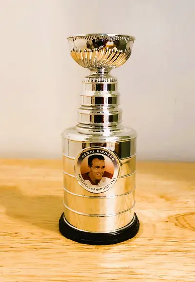 PHOTO 1: 6” High - 2.5” Base ~Henri Richard 1969 Montreal Canadiens Stanley Cup. Find all our Listin...