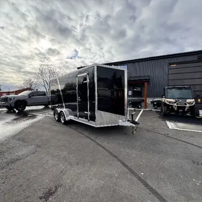 Grand River Trailer Sales Cargo trailer Aluminum contractor frame 7x16+Vee 7FT interior height , ram...