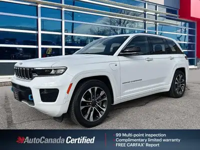 Bright White 2023 Jeep Grand Cherokee Overland 4xe 4X4, 8-Speed Automatic, 2.0 L 4 Cylinder Turbo, C...