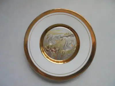 2  CHOKIN PLATES WITH 24 KARAT GOLD (a), View more
