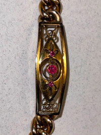 Antique gold plated Victorian bracelet vintage Union made GM