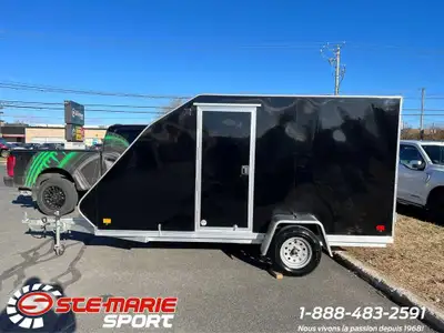 Remorque fermée à motoneige haut de gamme SNO PRO Hybrid 60 x 12 - Entièrement faite en aluminium -...