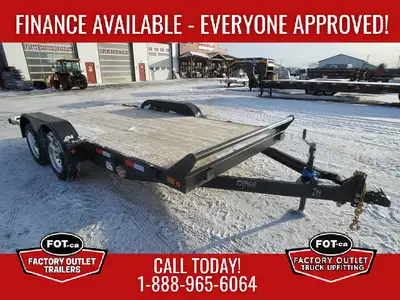 NEW 7x14ft Flat Deck from Canada Trailers - (2) 3,500 lb Axles w/ Easy Lube Spindles - Slipper Sprin...