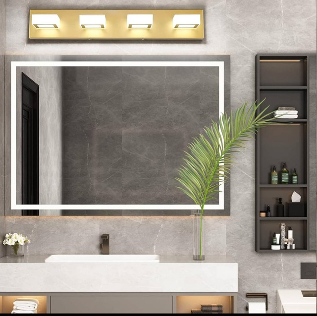Ralbay Modern LED Vanity Light 4 Light Gold Bathroom Vanity Ligh in Indoor Lighting & Fans in Gatineau - Image 2