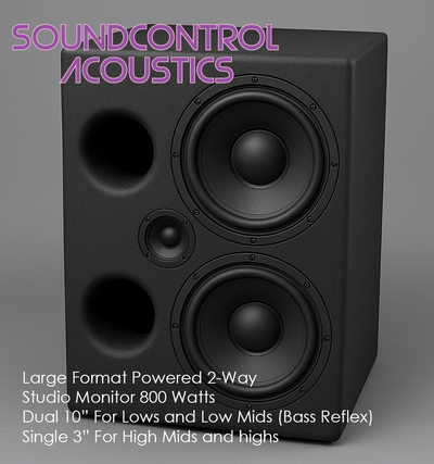 Large 800 Watt Studio Monitor Speakers - Powered with DSP, View more