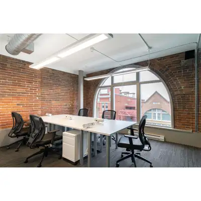 Access a bright and inspiring office space to rent designed to help teams of five to do their best w...