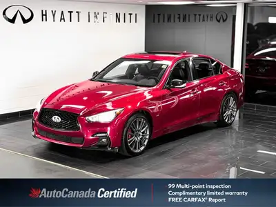 The 2023 INFINITI Q50 Red Sport 400 is the high-performance pinnacle of the Q50 sedan lineup. Unlike...