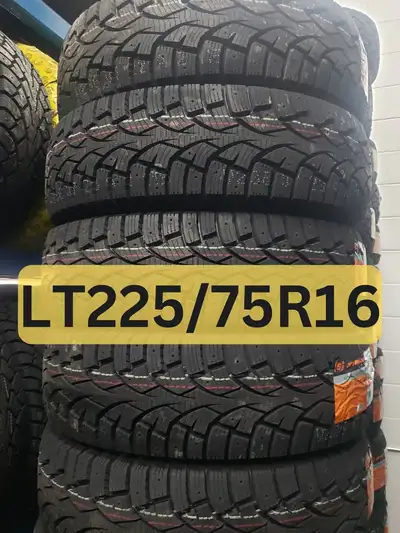 LT225/75r16 winter tires load range E (10 ply) for $650 GST for 4 tires. installation is available f...