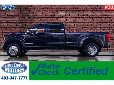 **ONE OWNER - ACCIDENT FREE** 185,810 KM This 2018 Ford F-450 4x4 Crew Cab Lariat Dually is powered...
