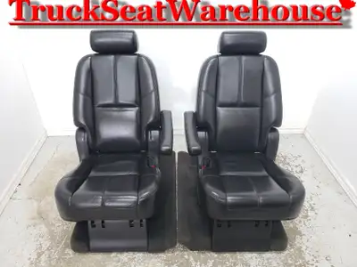 call or text 905-259-8027 or email truckseatwarehouse@gmail.com Black Leather captains chairs bucket...