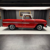 Check out this beautifully restored 1965 Chevrolet C10 Deluxe pickup finished in Cardinal red and Er... (image 4)