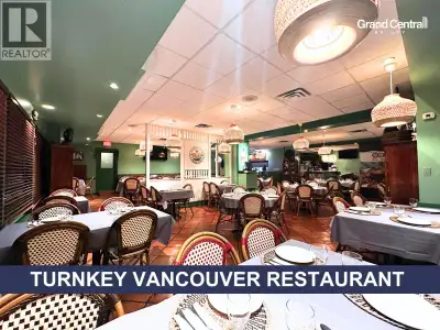 *Showing by appointment only, do not disturb staff. * Well-Established Restaurant in Vancouver. Rare...