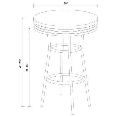 Coaster Retro Fountain Style Bar Table... ID# 4446, View more