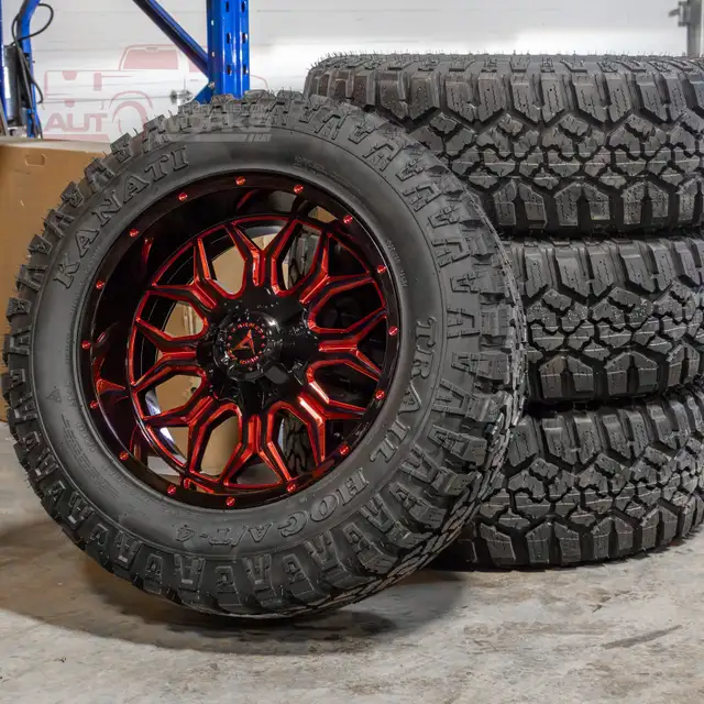 NEW 20 inch Armed INFANTRY GLOSS BLACK RED MILLED Wheels in Tires & Rims in Edmonton - Image 5