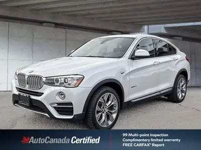 White 2018 BMW X4 xDrive28i AWD 8-Speed Sport Automatic with Shift Paddles 2.0L I4 Turbocharged 241h...