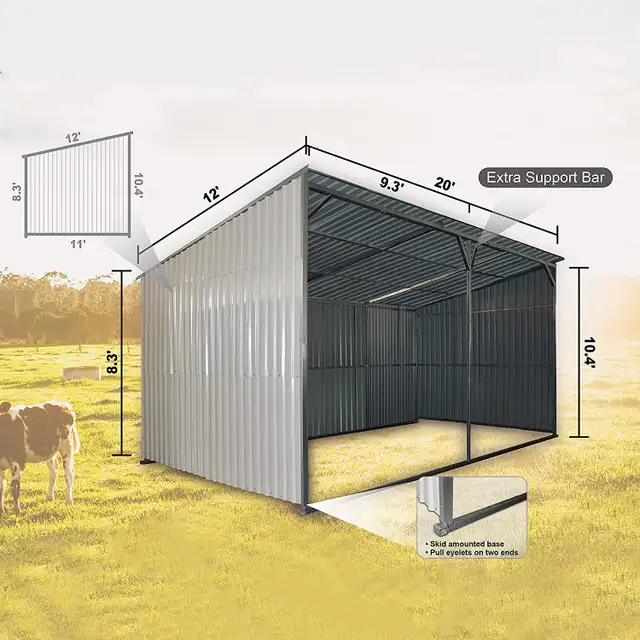 NEW 12 X 20 FT ALL METAL LIVESTOCK SHED MS1220L in Other in Red Deer - Image 3