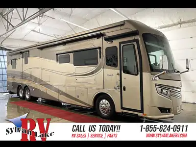 The 2014 Monaco Dynasty 44PDQ is a luxury Class A diesel motorhome that exemplifies high-end craftsm...