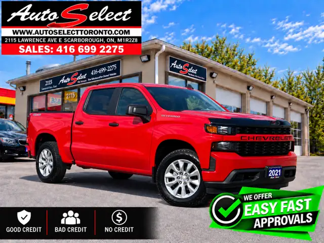 2021 Chevrolet Silverado 1500 Custom 4x4 **5.3L V8** Apple Ca...