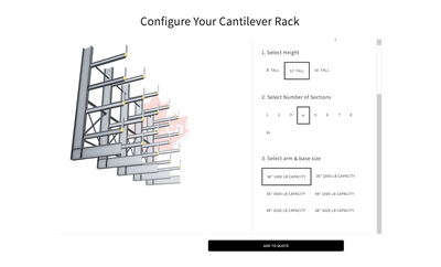 Cantilever Racking In Stock - Design It Yourself in 3D !, View more