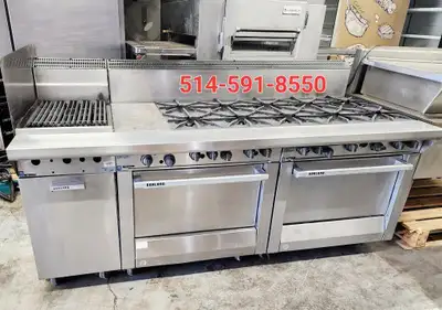 Garalnd range with 2 ovens , 10 burners, 12" hot plate and 18" charbroiler. Very clean and in perfec...