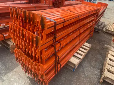 Used 8’ x 2” RediRack pallet racking beams for sale, View more