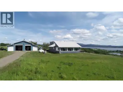 Spectacular panoramic views from this 130 acres overlooking Francois Lake! Beautifully set up, solid...