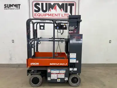 18 ft working height from a compact push-around frame. Fits tight indoor aisles where larger lifts c...