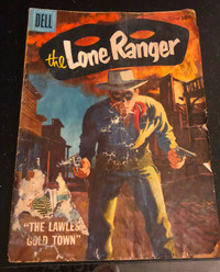 VINTAGE COMIC BOOK-THE LONE RANGER-1957THE LAWLESS GOLD TOWN