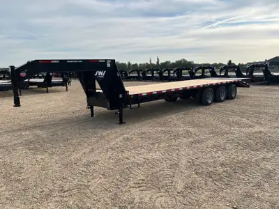 NEW 2026 SWS 8.5 x 30' Gooseneck Trailer Tri Dual Axle 3 x 10,000 lb Axles w/ Electric Brakes on all...