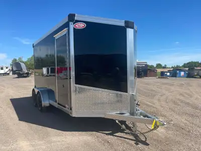 IDEAL CARGO 7X14 GALVANIZED ENCLOSED TRAILER WITH REAR RAMP DOOR AND 12in. EXTRA HEIGHT! Built Tough...