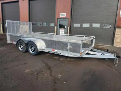 2026 All Aluminum 7'X16' Landscape Trailer All Aluminum Frame 2X 3500LBS drop axles Triple tube tong...