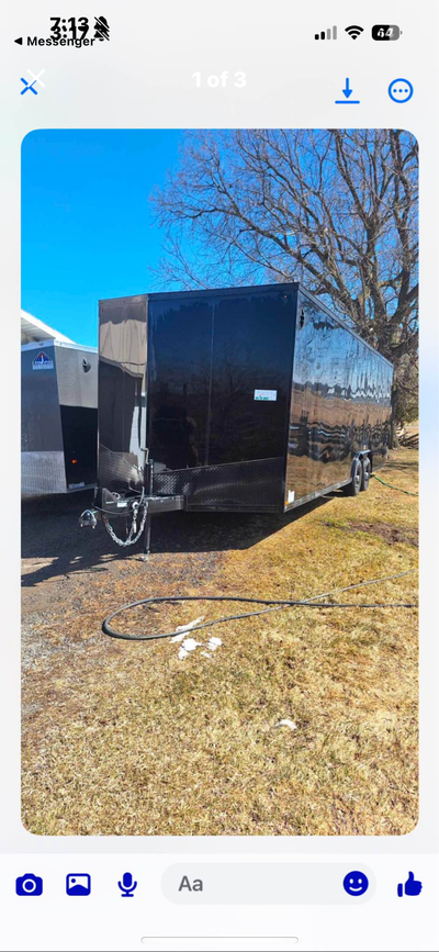 24 x 8.5 enclosed trailer for rent, 160 a day, I can haul it for extra.