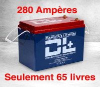 Batteries Lithium ultra compacte Dakota DL+ 12V 280 Ah LiFePO4