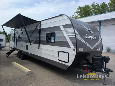 Jayco Jay Flight travel trailer 295TBS highlights: Cargo Door Under Bunks U-Shaped Dinette 18' Power...
