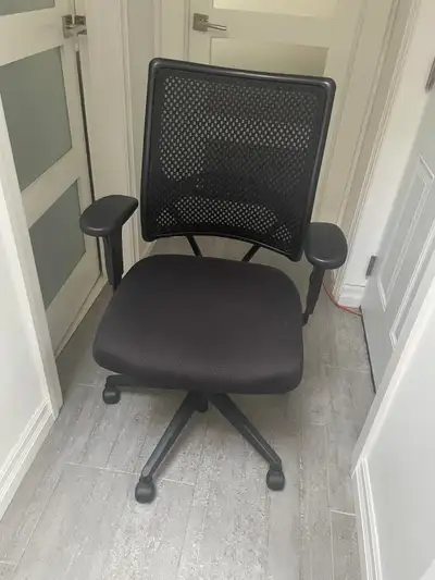 Black Fabric Cloth Ergonomic Office Desk Computer Chair, View more