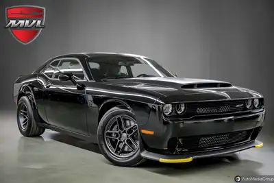 2023 Challenger Hellcat SRT Demon 170Pitch Black on SRT Demon 170 Black Alcantara interior FACTORY O...