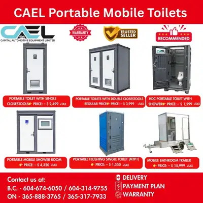 Finance Available! Mobile Toilets Clean, Convenient Sanitation Solutions for Any Event or Site $1,35...