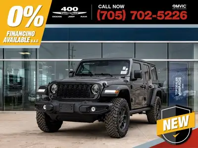 Welcome to 400 Chrysler Dodge Jeep Ram. The 2026 Jeep Wrangler is a brand new, iconic 4x4 SUV built...