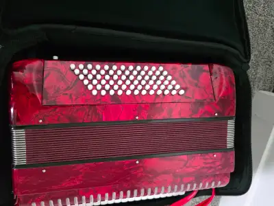 NEW Hohner HOHNICA 72 Bass Piano Accordion - Red, View more